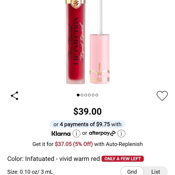 Too Faced Lip Injection Liquid Lipstick For 2 - Picture 3 of 3
